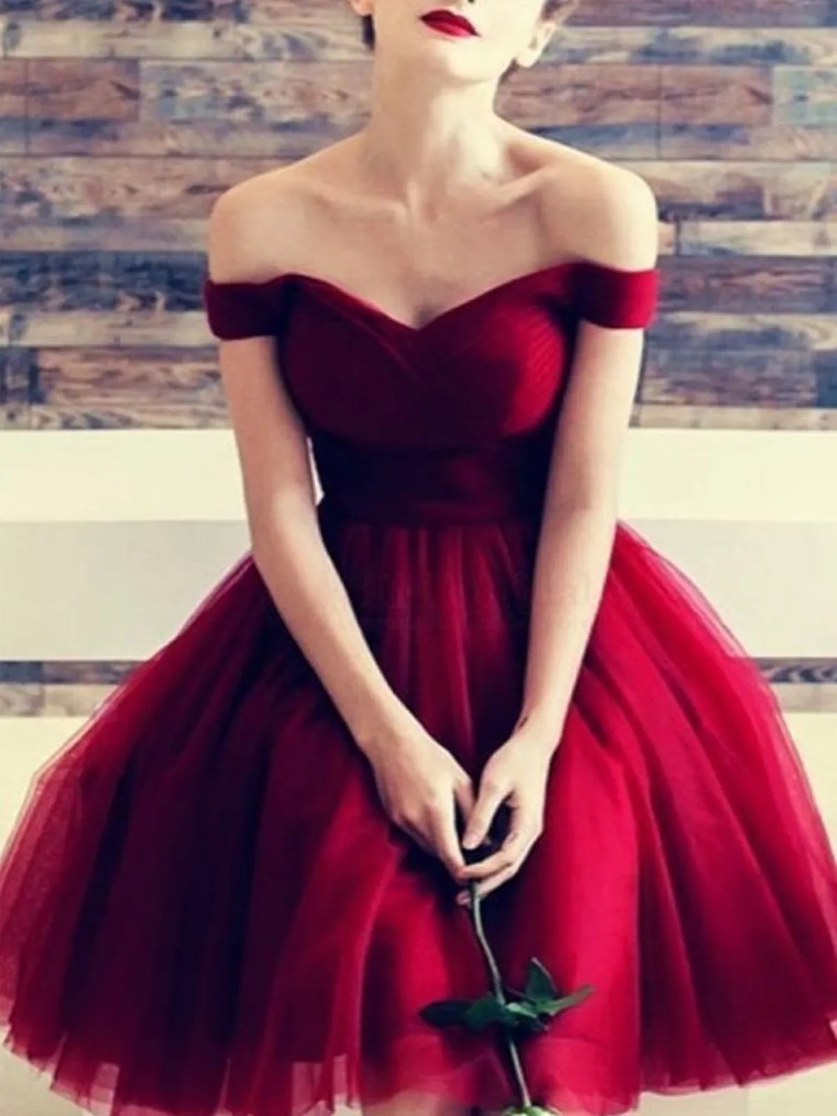 A Line Short Burgundy Off Shoulder Prom Dresses, Short Burgundy Formal Evening Dresses, Graduation Dresses, Homecoming Dresses