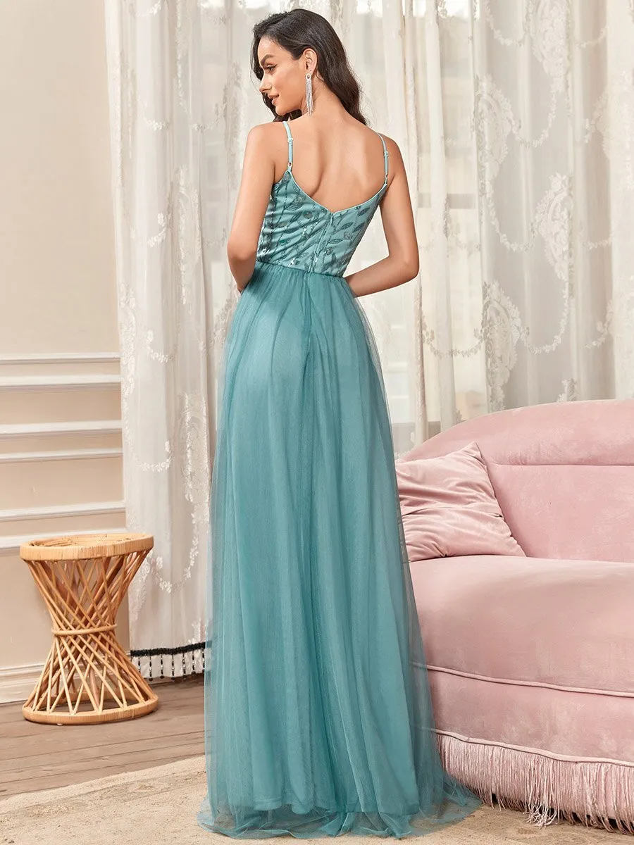 Adorable A Line Silhouette Floor Length Wholesale Evening Dress