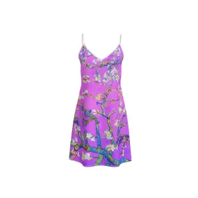 Almond Blossom and Purple Sky Slip Dress