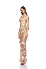 BB19069 Jasmine strapless lace maxi dress