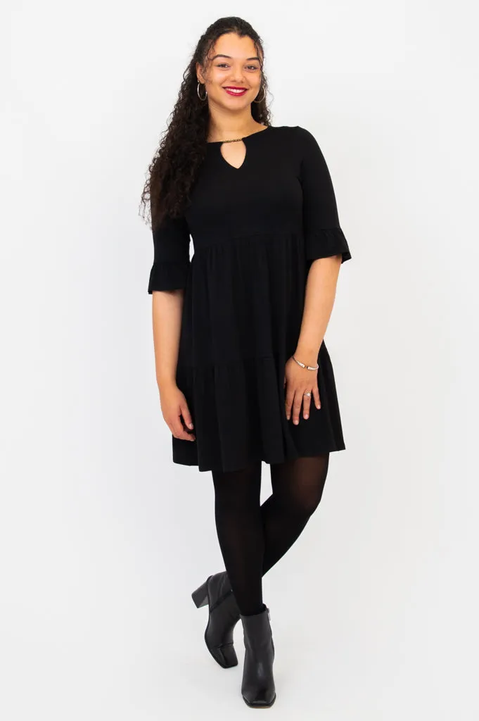 Bernadette Dress, Black, Bamboo