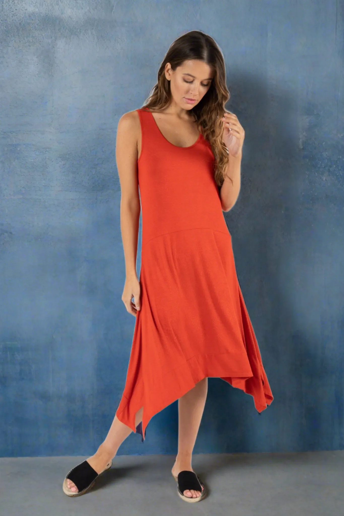 Betty Basics Madrid Dress in Sunset Red