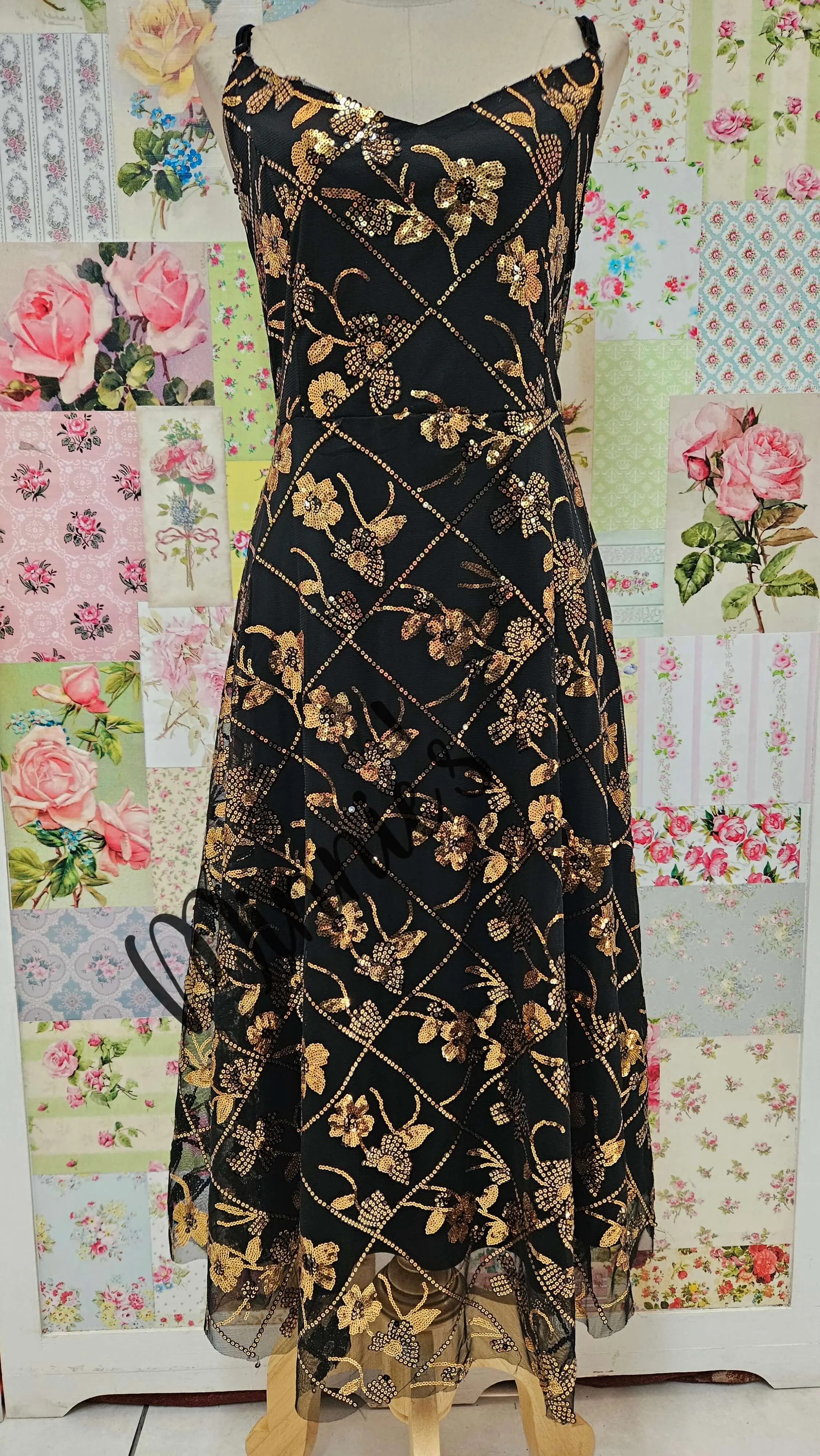 Black & Gold Dress Set BU0460