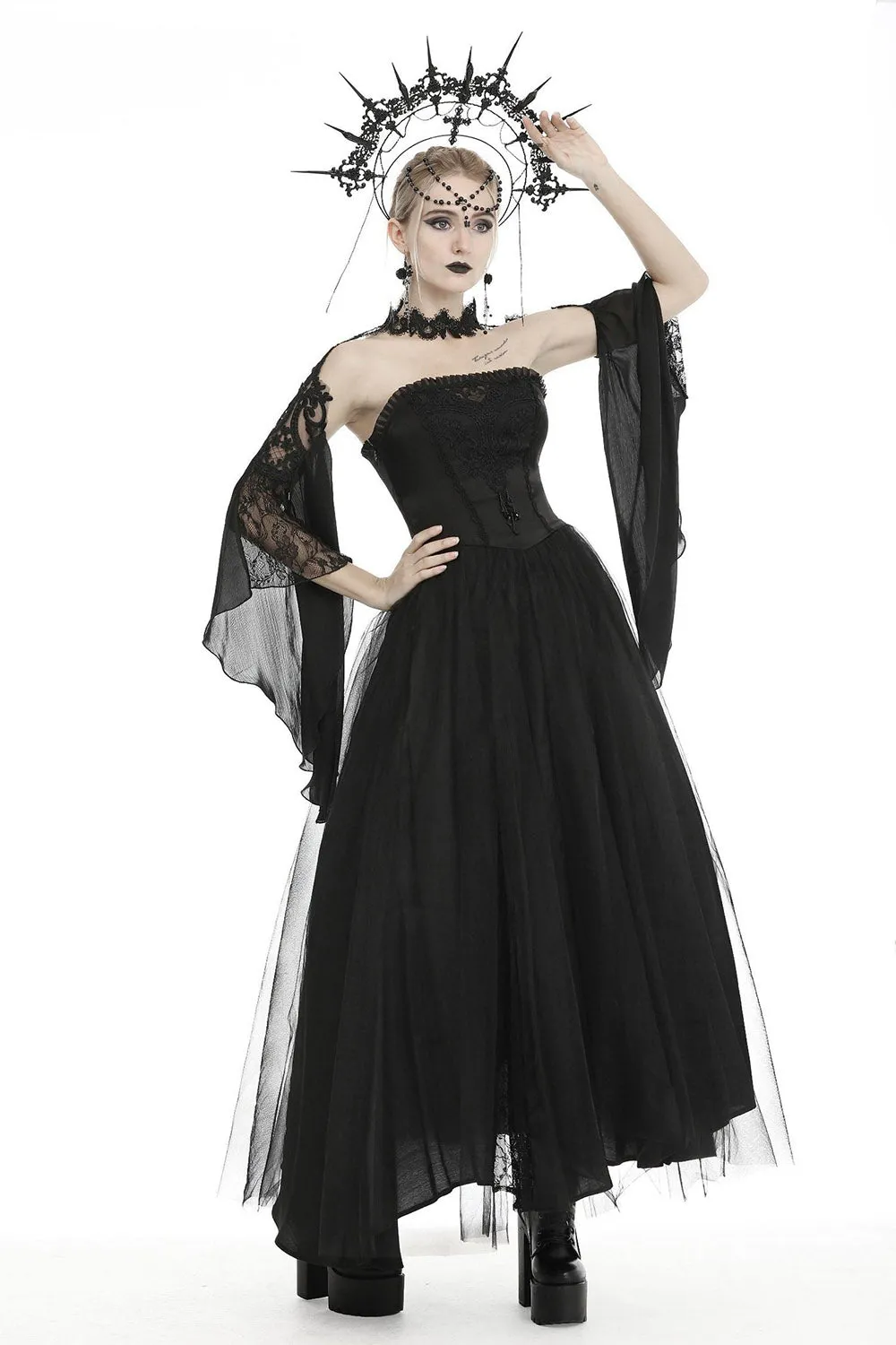 Black Mausoleum Maxi Tulle Dress