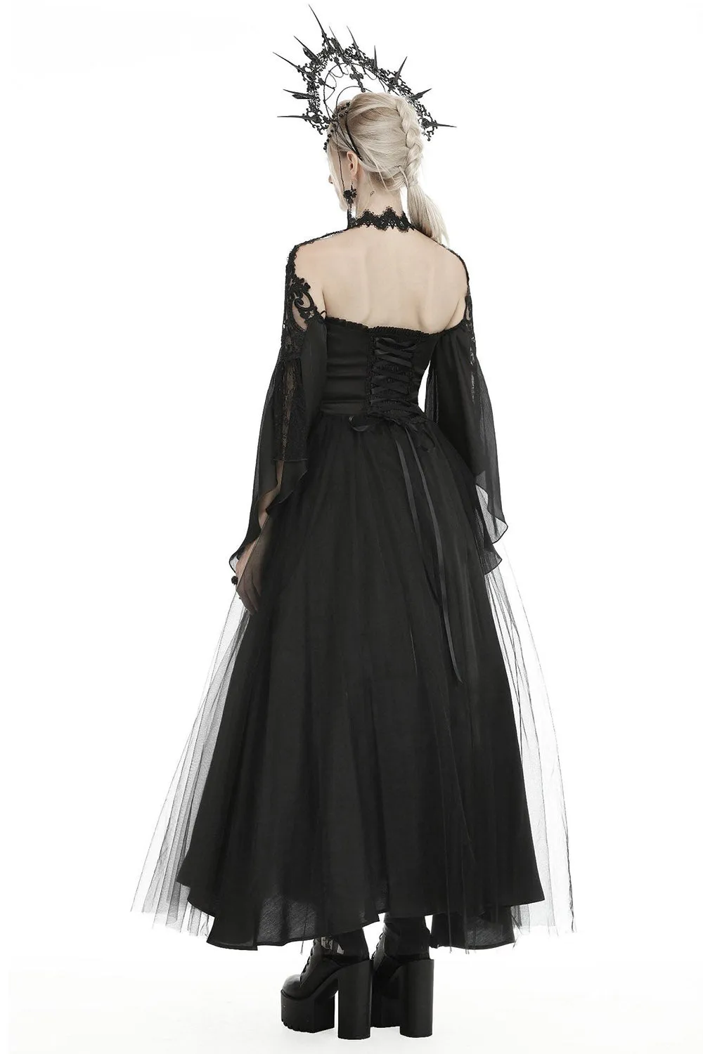 Black Mausoleum Maxi Tulle Dress