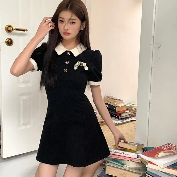 Black Polo Ribbon Dress