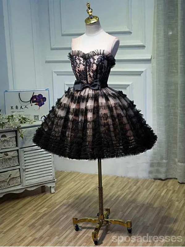 Black Sweetheart Short Homecoming Dresses,Cheap Short Prom Dresses,CM907