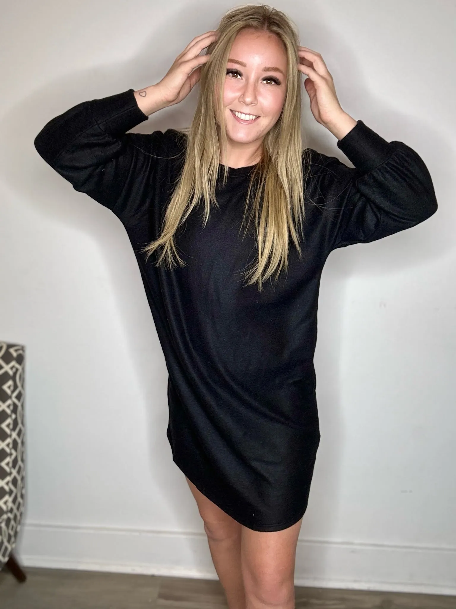 Black Tunic Sweater Dress