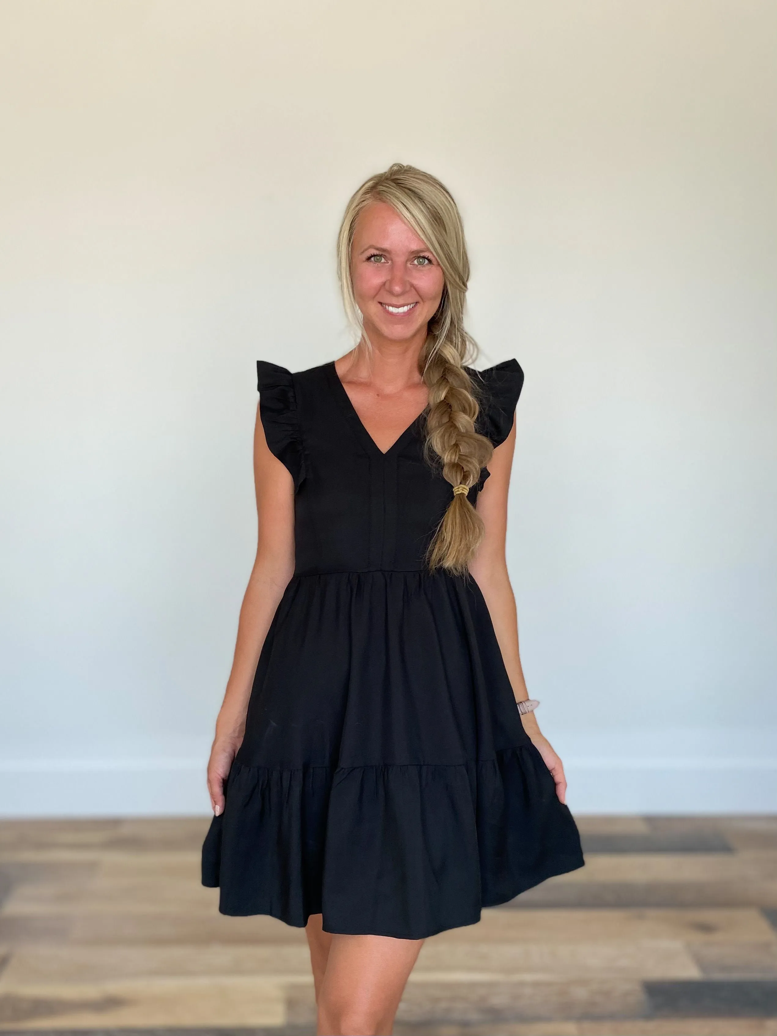 Celeste Flare Dress in Black