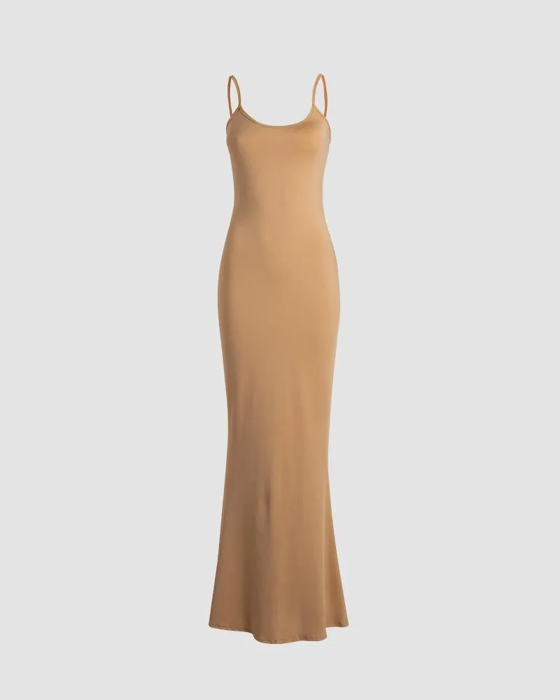 Double Espresso Cami Slip Maxi Dress