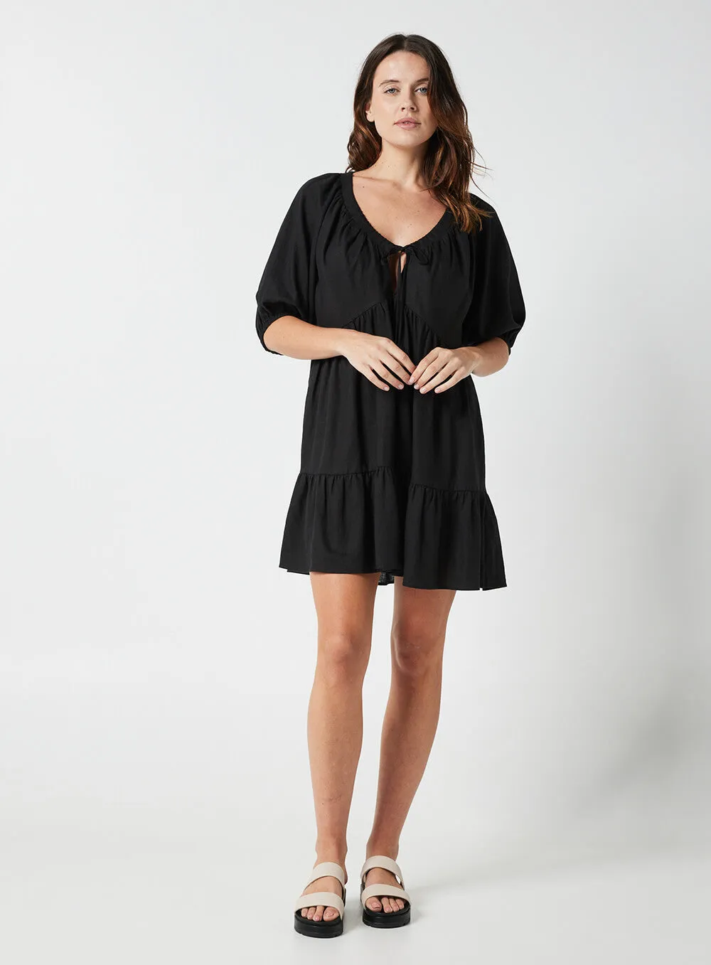 Eloise Smock Dress-Black