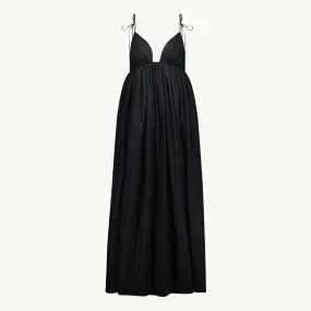 Esther Dress - Black Poplin