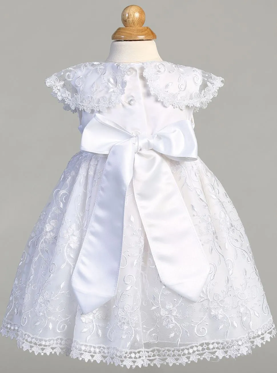 Girls White Christening & Baptism Dress - Evelyn