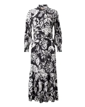 Indiana Dress (Porcelain Floral Black)