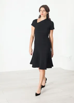 Lined Silhouette Dress in Black