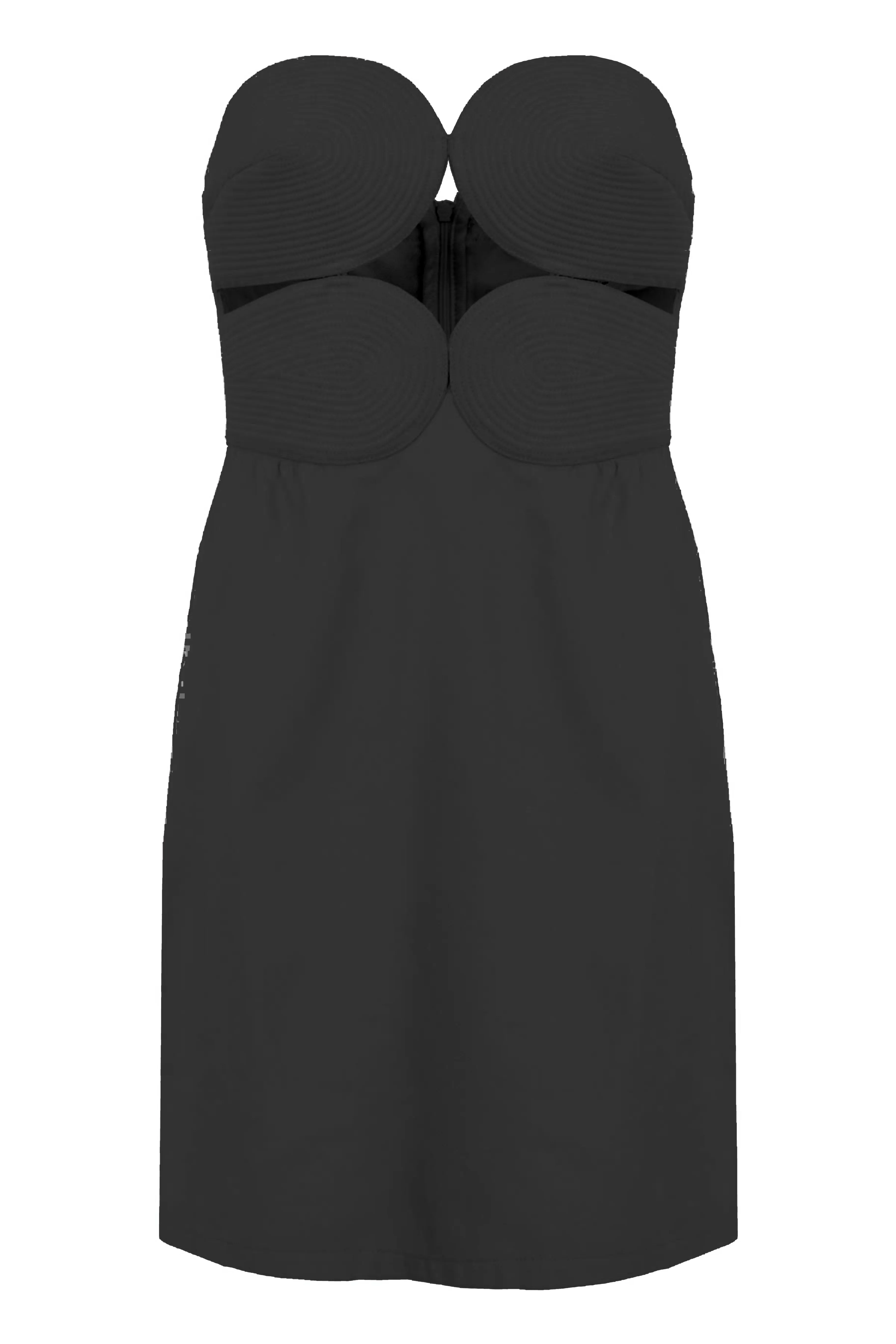 Matelasse Strapless Short Dress