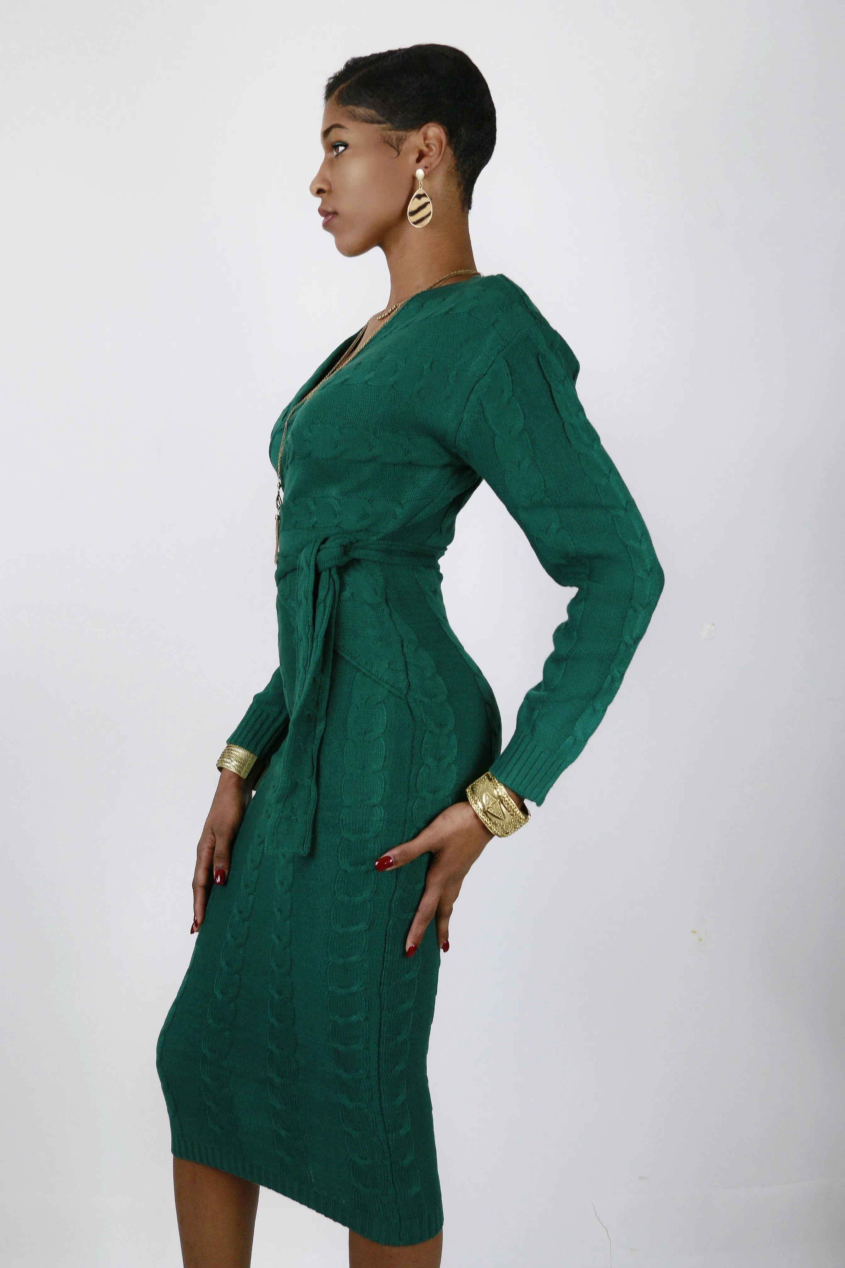 Nalla Wrap Sweater Dress