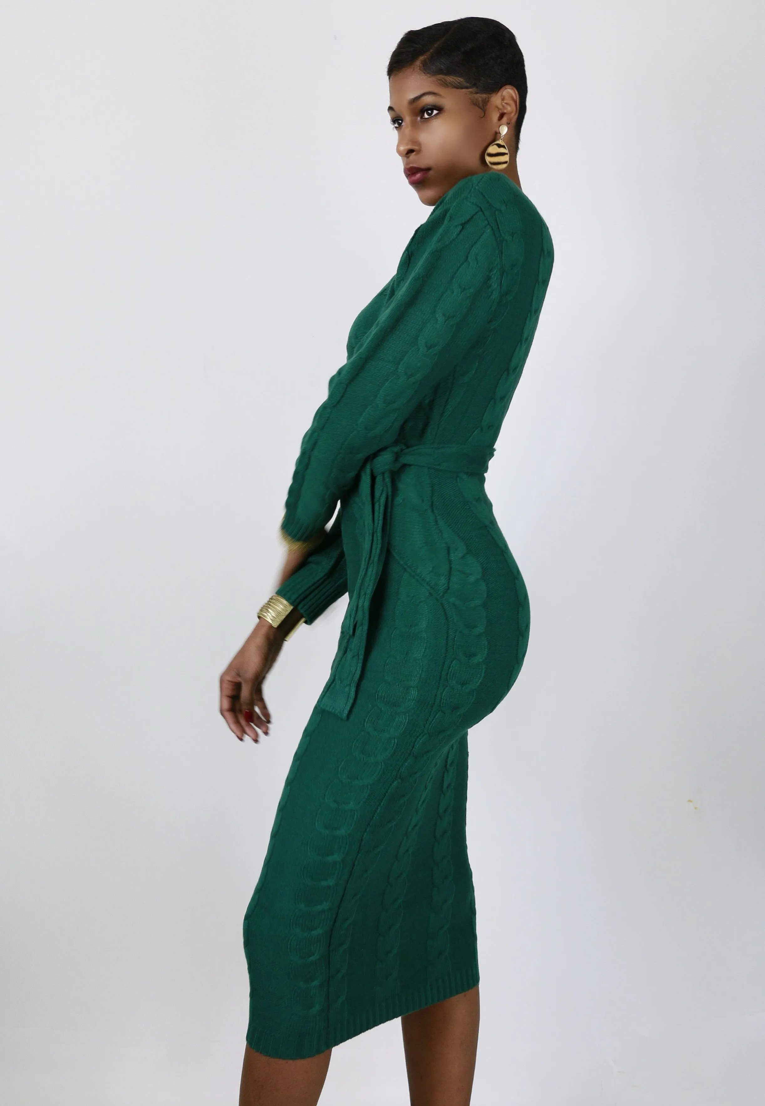 Nalla Wrap Sweater Dress