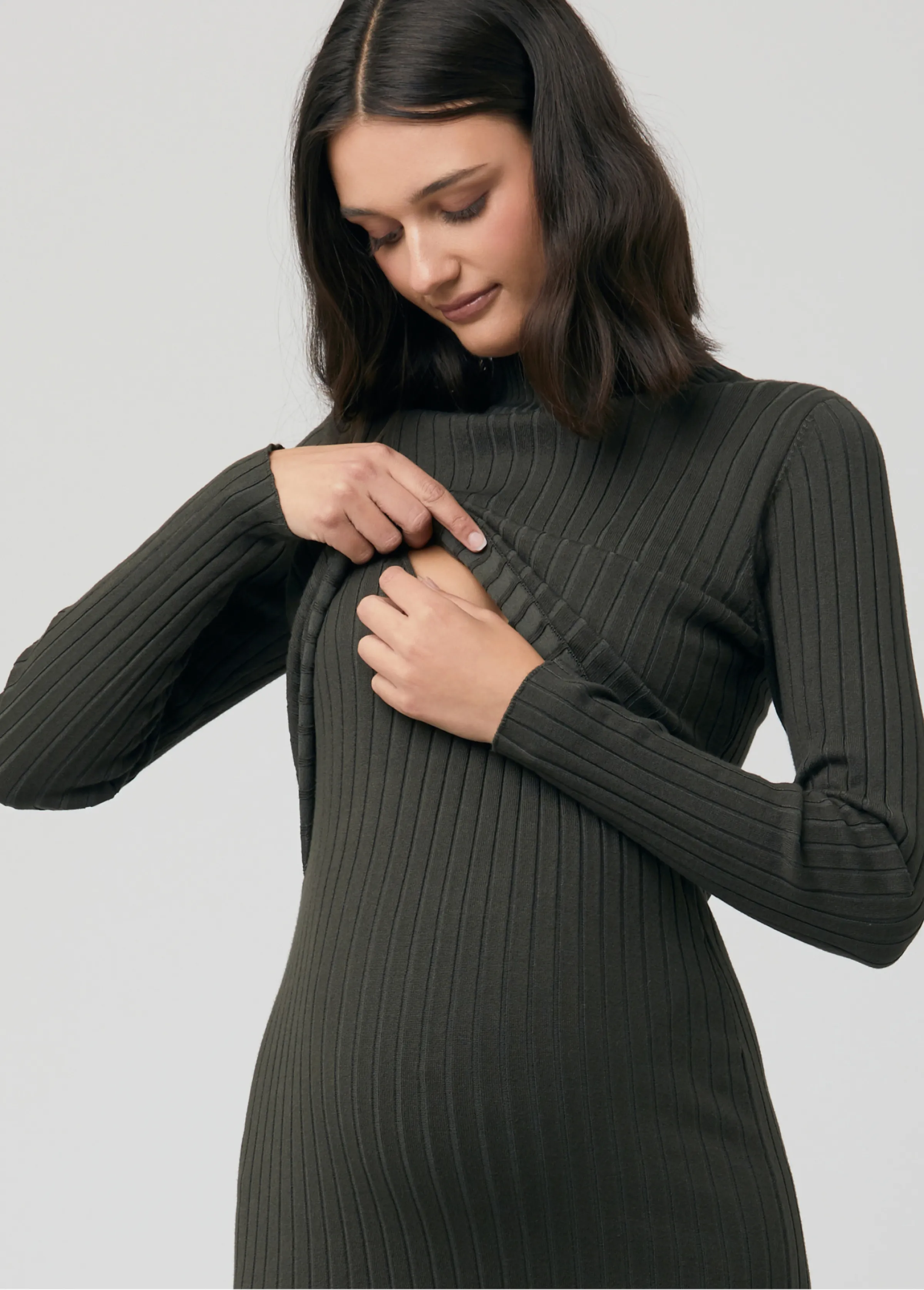 Nella Rib Nursing Sweater Dress