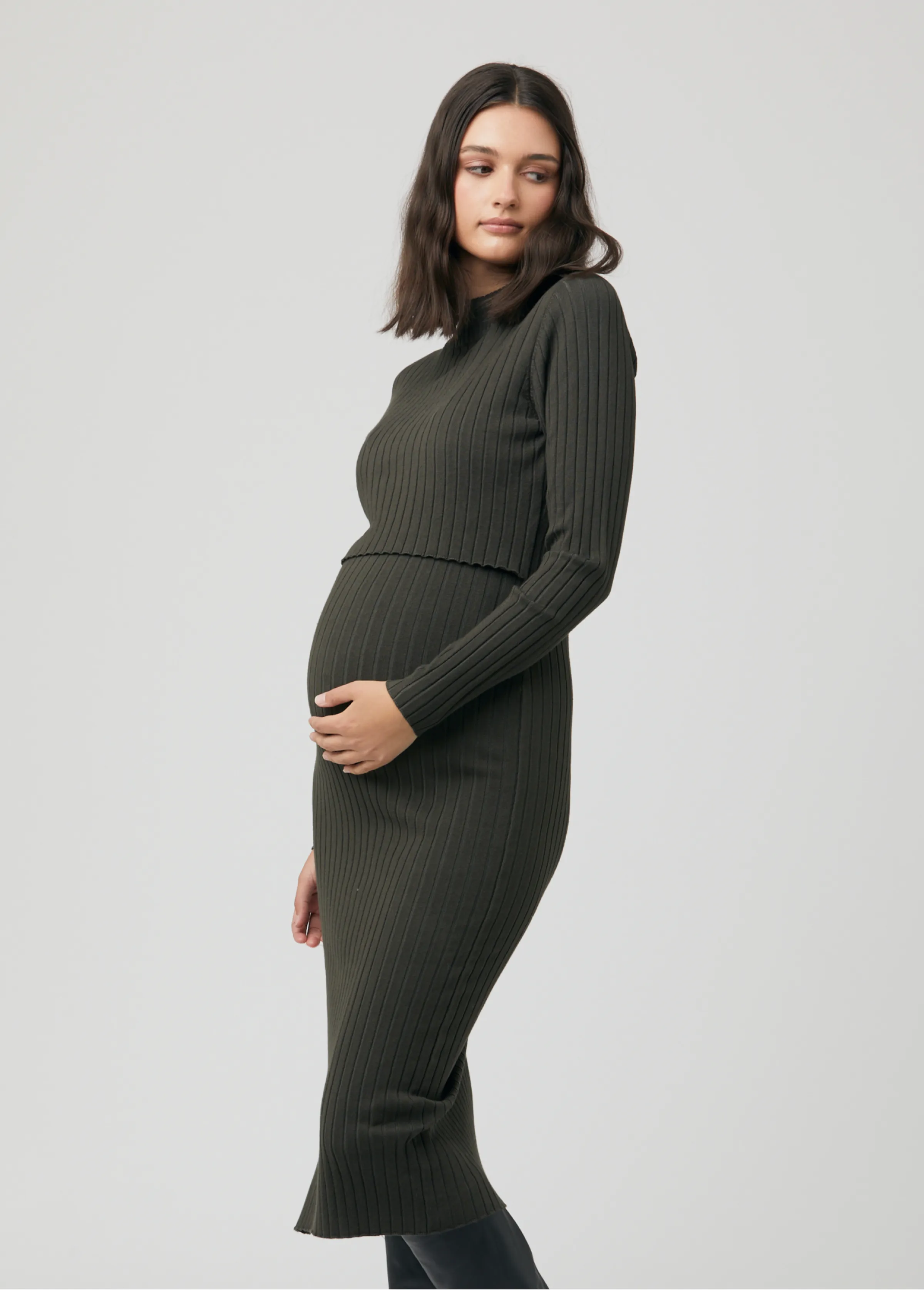 Nella Rib Nursing Sweater Dress