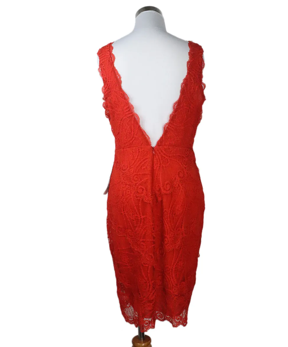 Nicole Miller Red Lace Dress sz 6