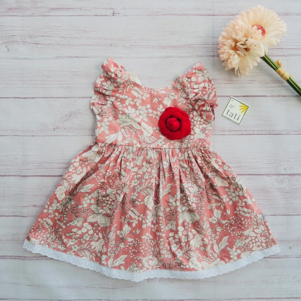 Periwinkle Dress in Peter Pan Red Print