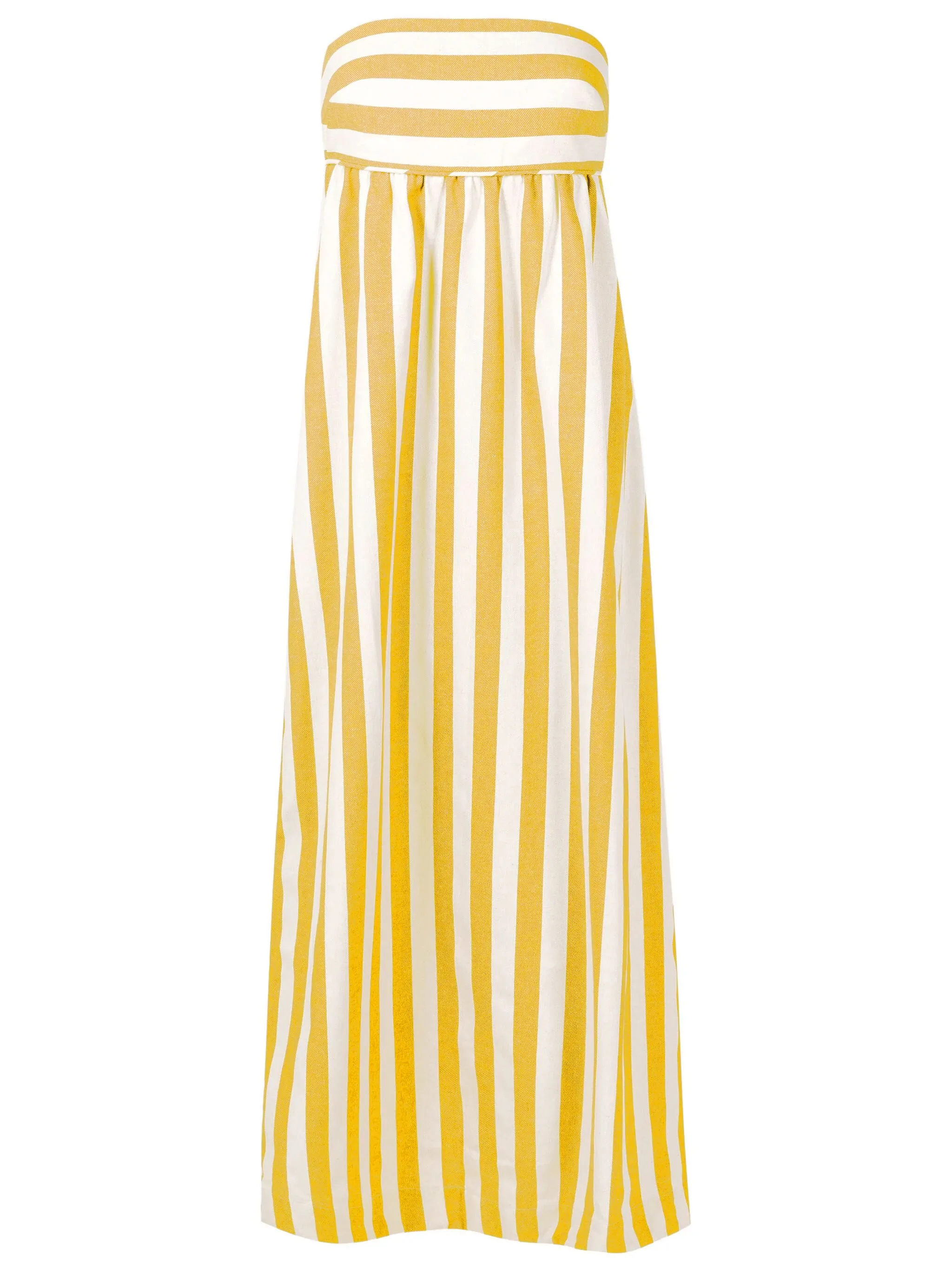 Riviera Striped Strapless Long Dress