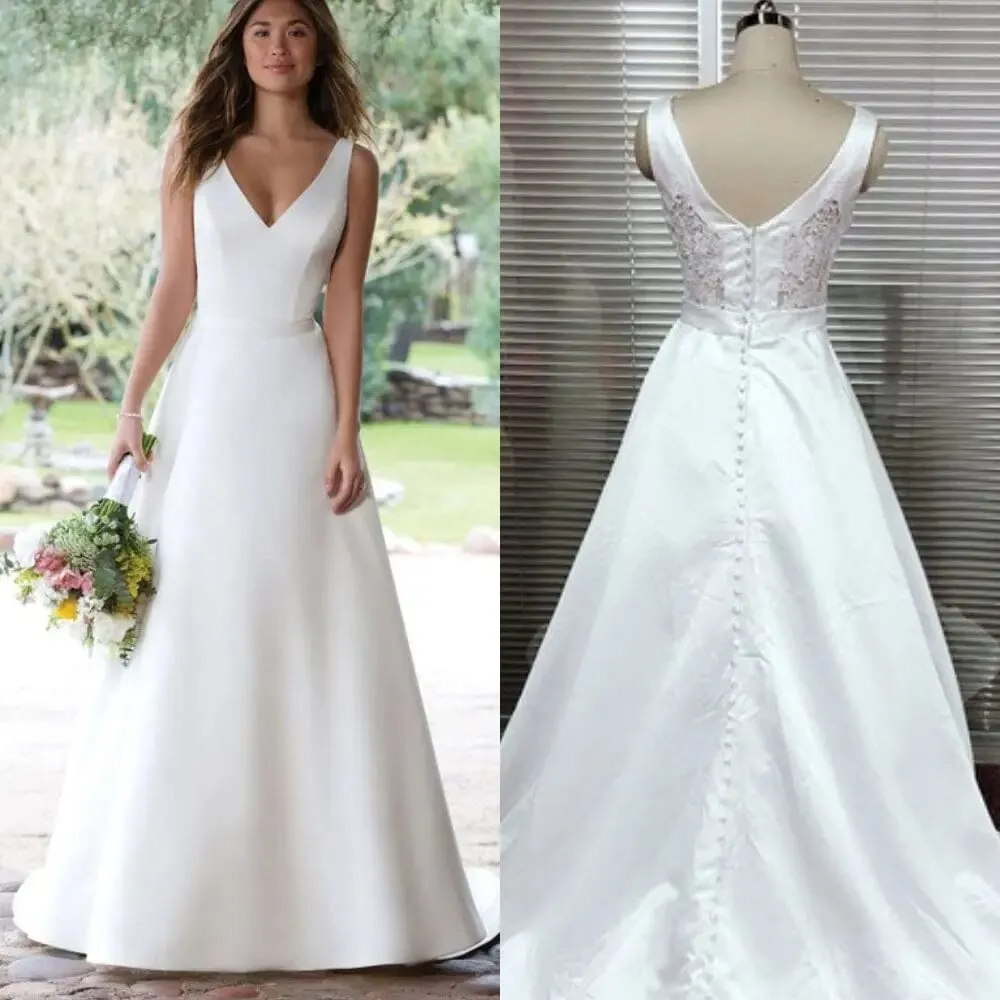 Satin Elegance A-Line Bridal Gown