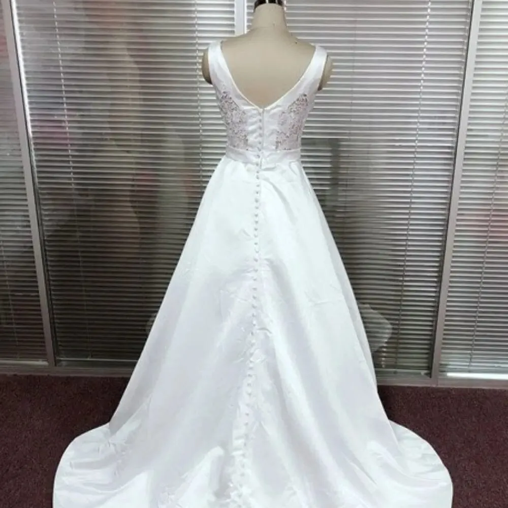 Satin Elegance A-Line Bridal Gown