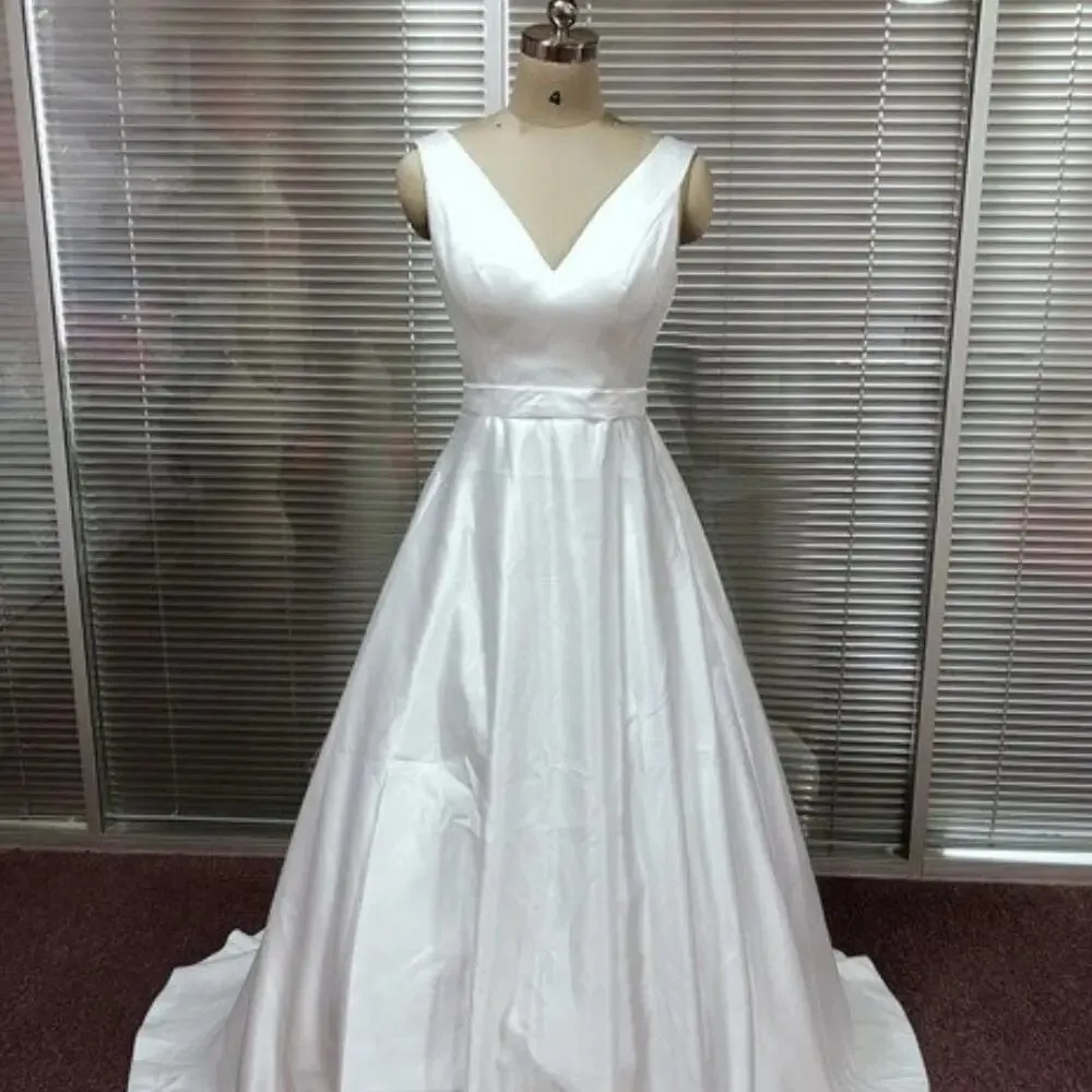 Satin Elegance A-Line Bridal Gown