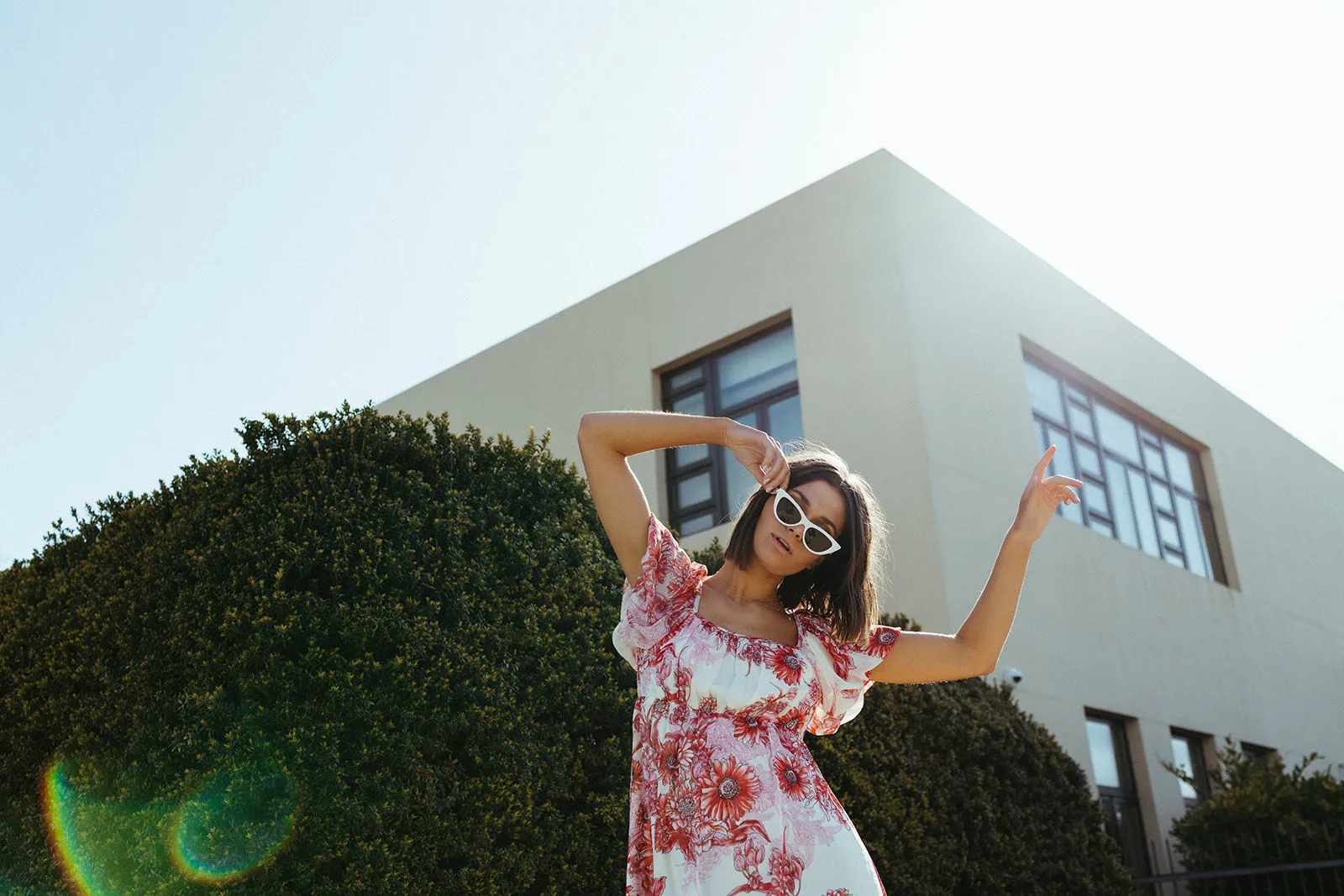 The Foreman Puff Sleeve Maxi Dress in Red Floral