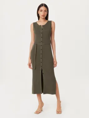 The Sleeveless Sweater Dress in Green