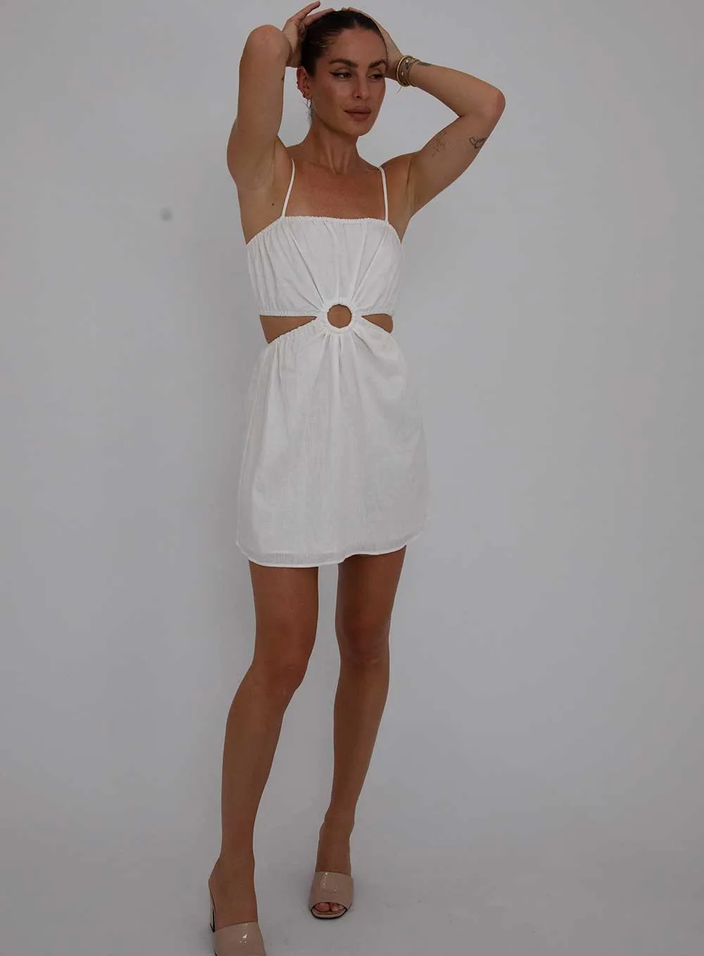 Violet Dress-White