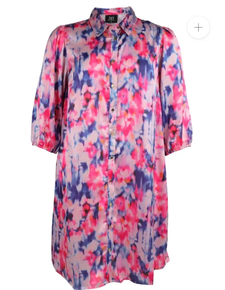 Zoey abstract floral print tunic dresses