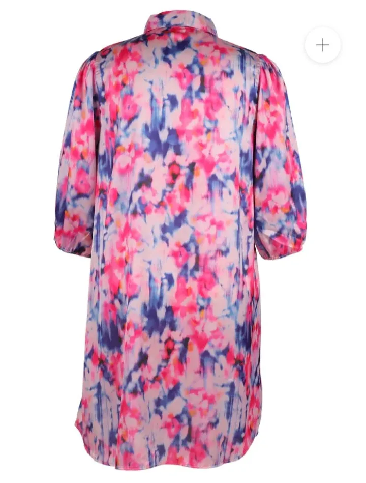 Zoey abstract floral print tunic dresses