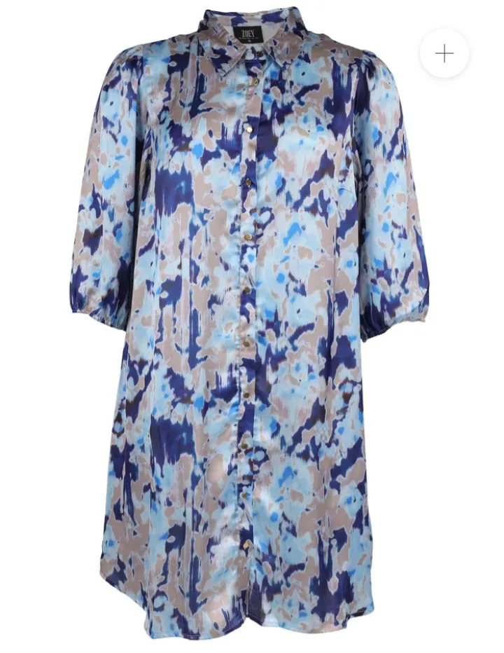 Zoey abstract floral print tunic dresses